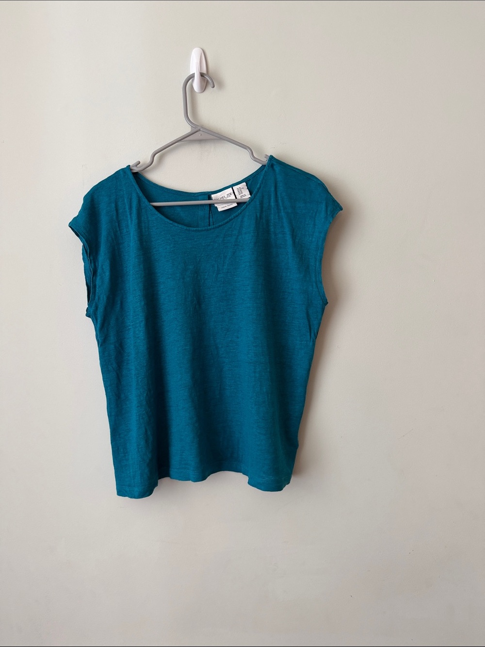 Rachel Zoe Teal Cap-Sleeve Crewneck Tee